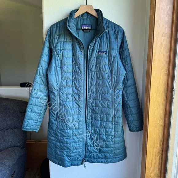 Patagonia Nano Puff Parka Medium Abalone Blue Teal size Medium women’s - Picture 8 of 12
